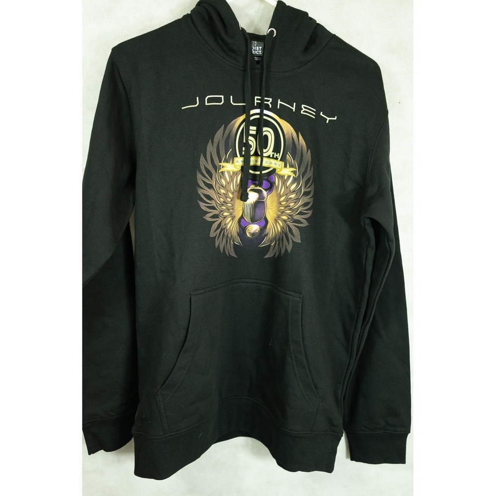 Journey 50th Anniversary Hoodie Mens Medium Black Winged Scarab Rock Band Tour